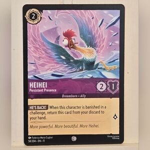 Heihei Moana Persistent Presence 58/204 Disney Lorcana Chapter 11 Winterspell. N